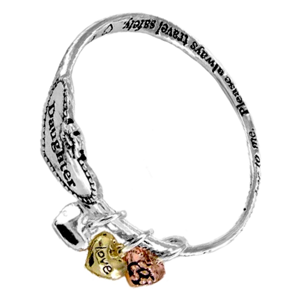 Silver Daughter Charm Bangle